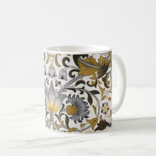William Morris Lodden Bloempatroon: Blauwe Goud Koffiemok