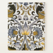 William Morris Lodden Bloempatroon: Blauwe Goud Planner (Achterkant)