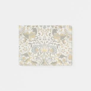 William Morris Lodden Bloempatroon: Blauwe Goud Post-it® Notes