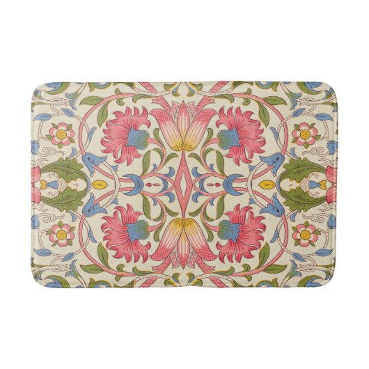 William Morris Lodden Bloempatroon Pastel Badmat (Voorkant)