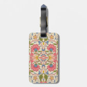 William Morris Lodden Bloempatroon Pastel Bagagelabel (Achterkant verticaal)