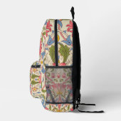 William Morris Lodden Bloempatroon Pastel Bedrukte Rugzak (Rechts)