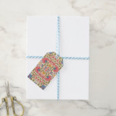 William Morris Lodden Bloempatroon Pastel Cadeaulabel (Met Touw)