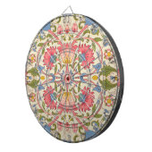 William Morris Lodden Bloempatroon Pastel Dartbord (Voorkant Rechts)