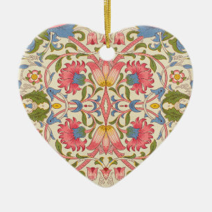 William Morris Lodden Bloempatroon Pastel  Keramisch Ornament