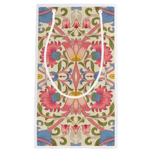 William Morris Lodden Bloempatroon Pastel Klein Cadeauzakje (Voorkant)