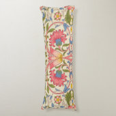 William Morris Lodden Bloempatroon Pastel Lichaamskussen (Voorkant Verticaal)