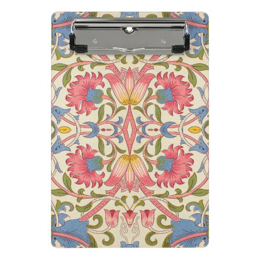 William Morris Lodden Bloempatroon Pastel Mini Klembord (Voorkant)
