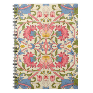 William Morris Lodden Bloempatroon Pastel Notitieboek