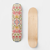 William Morris Lodden Bloempatroon Pastel Persoonlijk Skateboard (Voorkant)
