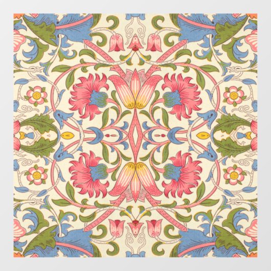 William Morris Lodden Bloempatroon Pastel Raamsticker (Vel)