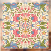 William Morris Lodden Bloempatroon Pastel Raamsticker (Vel 2)