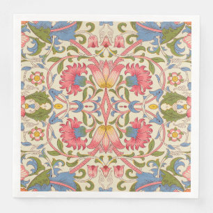 William Morris Lodden Bloempatroon Pastel Servet