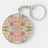 William Morris Lodden Bloempatroon Pastel Sleutelhanger (Achterkant)
