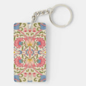 William Morris Lodden Bloempatroon Pastel Sleutelhanger (achterkant)