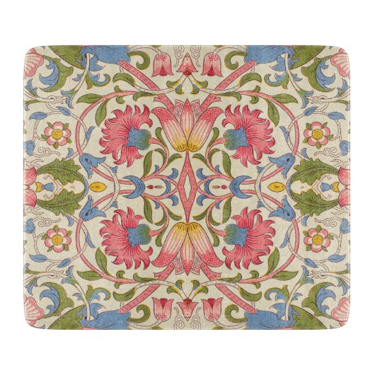 William Morris Lodden Bloempatroon Pastel Snijplank (Voorkant)