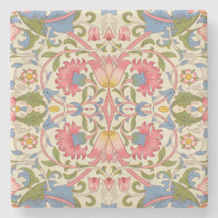William Morris Lodden Bloempatroon Pastel  Stenen Onderzetter