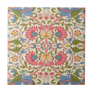 William Morris Lodden Bloempatroon Pastel  Tegeltje