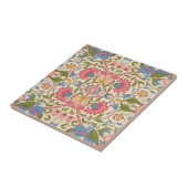 William Morris Lodden Bloempatroon Pastel Tegeltje (Zijkant)