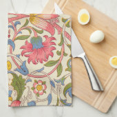 William Morris Lodden Bloempatroon Pastel Theedoek (Quarter Fold)