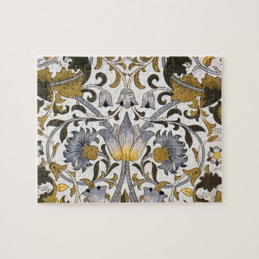 william morris lodden bloemrijke bloem textiel legpuzzel (Horizontaal)