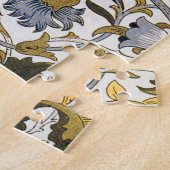 william morris lodden bloemrijke bloem textiel legpuzzel (Zijkant)