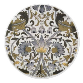 William * Morris Lodden grijs goud Keramische Knop