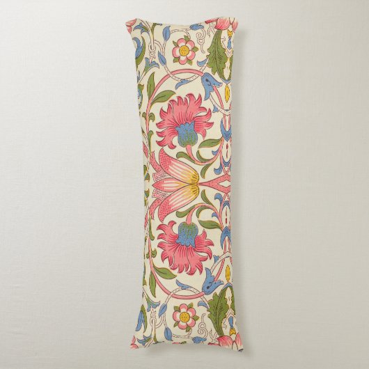 William Morris Lodden Spring Wallpaper Art Lichaamskussen (Voorkant Verticaal)