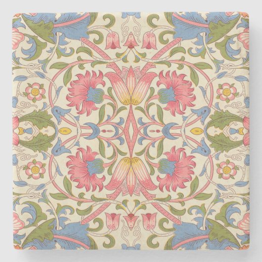 William Morris Lodden Spring Wallpaper Art Stenen Onderzetter (Voorkant)