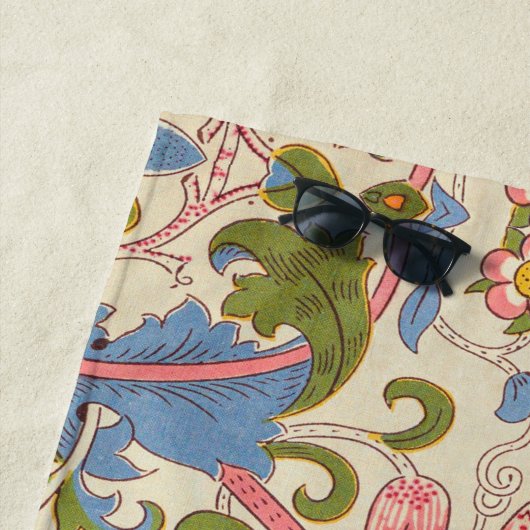 William Morris Lodden Spring Wallpaper Art Strandlaken (In situ)