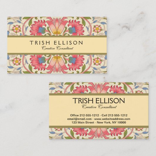 William Morris Lodden Spring Wallpaper Art Visitekaartje (Voorkant / Achterkant)