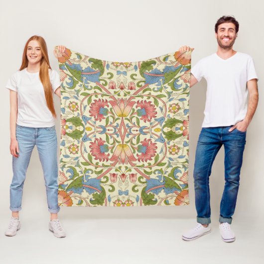 William Morris Loddon Bloem Patronen Fleece Deken (In situ)