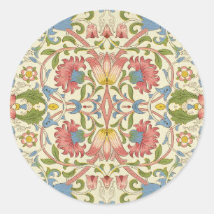 William Morris Loddon Bloem Patronen Ronde Sticker