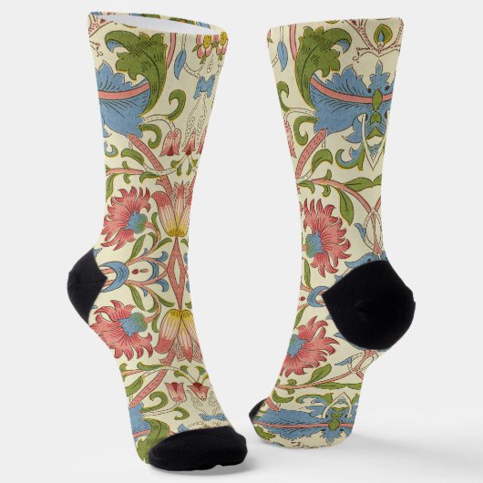 William Morris Loddon Bloem Patronen Sokken (Gebogen)