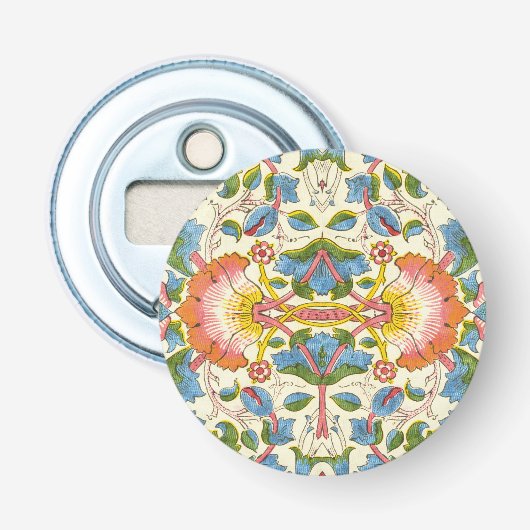 William Morris Loddon Blossom Floral Patterns Button Flesopener (Voorkant)