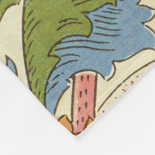 William Morris Loddon Blossom Floral Patterns Fleece Deken (Hoek)