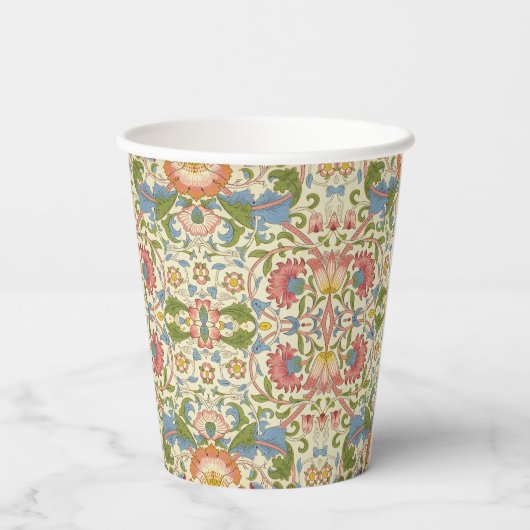 William Morris Loddon Blossom Floral Patterns Papieren Bekers (Achterkant)