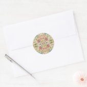 William Morris Loddon Blossom Floral Patterns Ronde Sticker (Envelop)