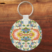 William Morris Loddon Blossom Floral Patterns Sleutelhanger (Voorkant)
