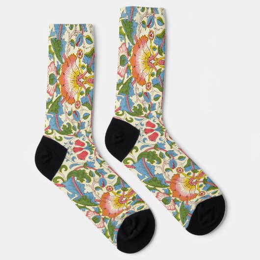 William Morris Loddon Blossom Floral Patterns Sokken (Rechts)