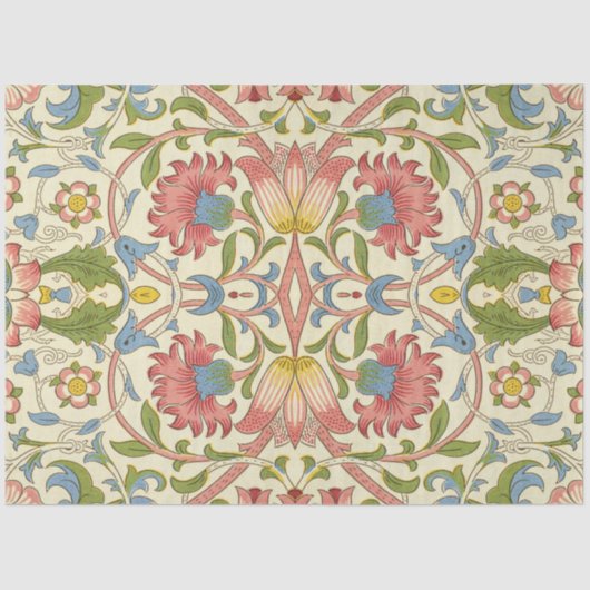 William Morris Loddon Blossom Floral Patterns Tissuepapier (Voorkant)
