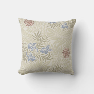 William Morris Lt Blue & Rust Larkspur Patroon Kussen