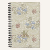 William Morris Lt Blue & Rust Larkspur Patroon Notitieboek (Voorkant)