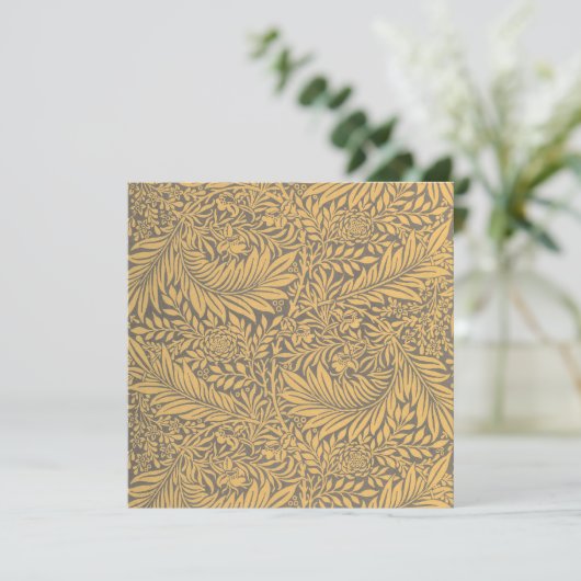 William Morris luckspur note card (Staand voorkant)