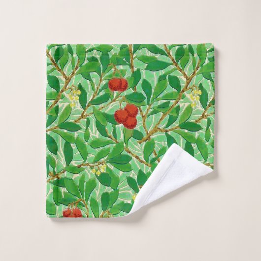 William Morris Lychee Tree Pattern, Light Green Bad Handdoek (Wasdoekje)