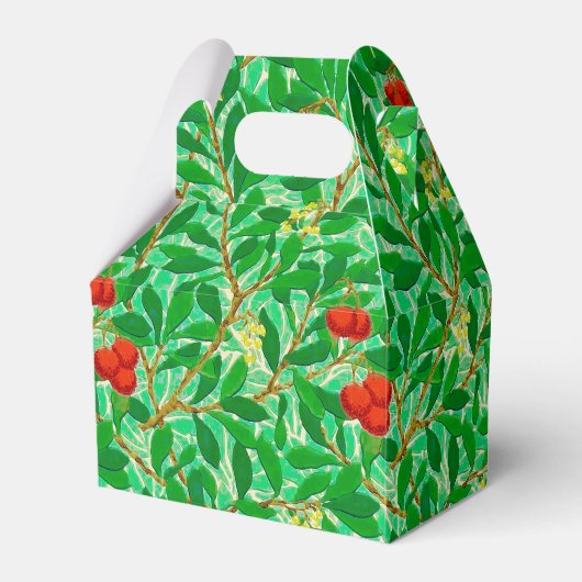 William Morris Lychee Tree Pattern, Light Green Bedankdoosjes (Voorkant Zijde)