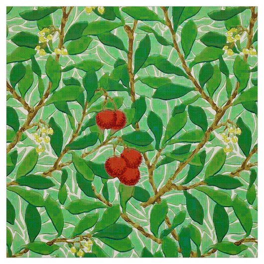 William Morris Lychee Tree Pattern, Light Green Stof (Swatch)