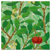William Morris Lychee Tree Pattern, Light Green Stof (Close Up)