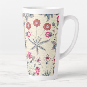 William Morris Madeliefjes Bloemmotief Rood Oranje Latte Mok