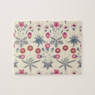 William Morris Madeliefjes Bloemmotief Rood Oranje Legpuzzel
